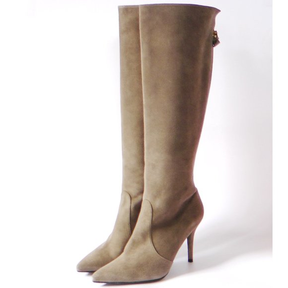 NEW Stuart Weitzman Sohot Suede Heeled Boots - Picture 4 of 15